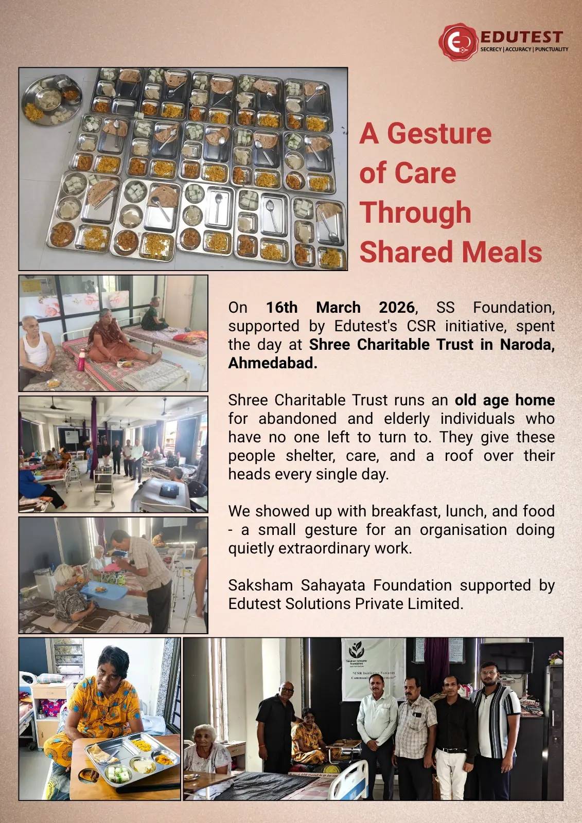 A Gesture of Care Through Shared Meals by SS Foundation Edutest Solution Pvt. Ltd